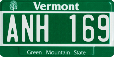 VT license plate ANH169