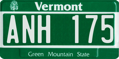 VT license plate ANH175