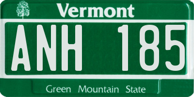 VT license plate ANH185