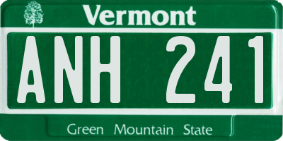 VT license plate ANH241