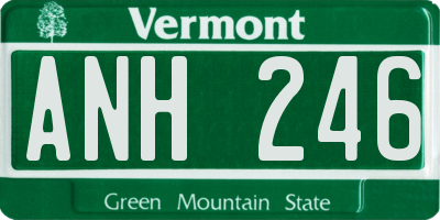 VT license plate ANH246