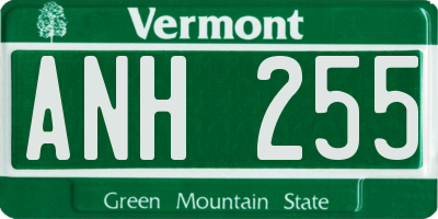 VT license plate ANH255
