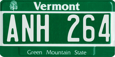 VT license plate ANH264