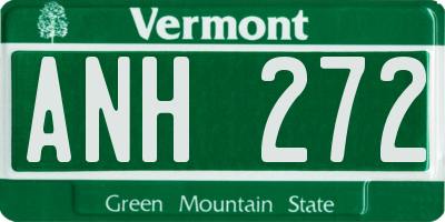 VT license plate ANH272