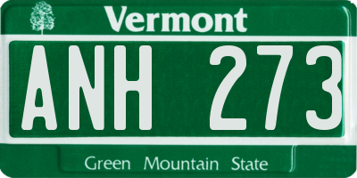 VT license plate ANH273