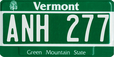 VT license plate ANH277