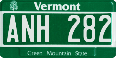 VT license plate ANH282
