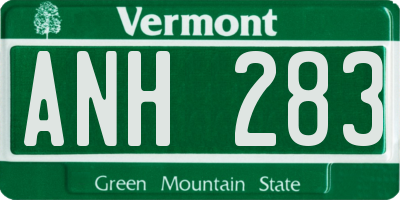 VT license plate ANH283