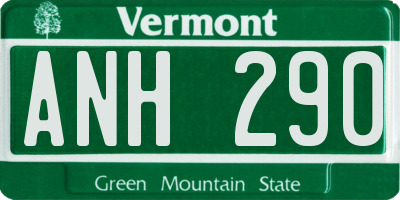 VT license plate ANH290