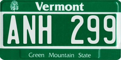 VT license plate ANH299