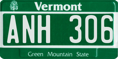 VT license plate ANH306