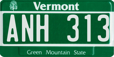 VT license plate ANH313