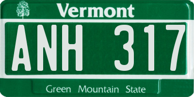 VT license plate ANH317