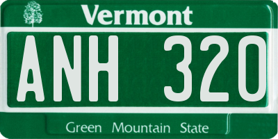VT license plate ANH320