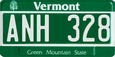 VT license plate ANH328