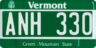 VT license plate ANH330