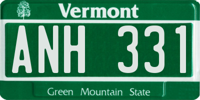 VT license plate ANH331