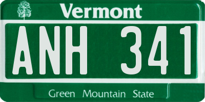 VT license plate ANH341
