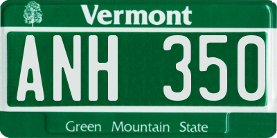 VT license plate ANH350