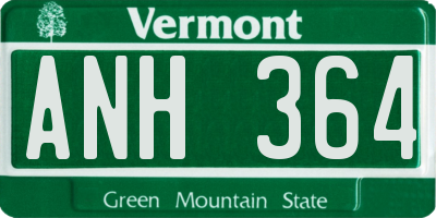 VT license plate ANH364