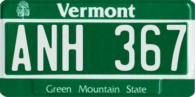 VT license plate ANH367