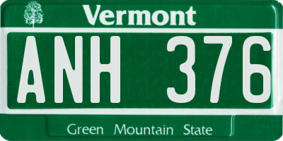 VT license plate ANH376