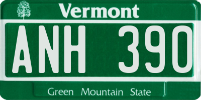 VT license plate ANH390