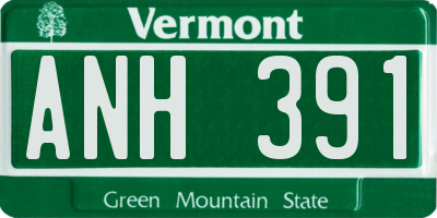 VT license plate ANH391
