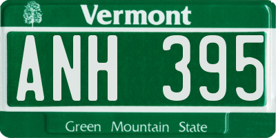 VT license plate ANH395