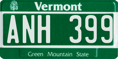 VT license plate ANH399