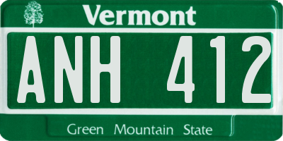 VT license plate ANH412