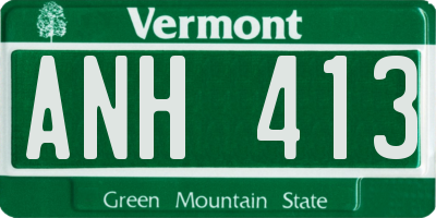 VT license plate ANH413