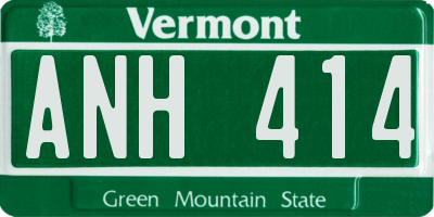 VT license plate ANH414