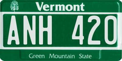 VT license plate ANH420