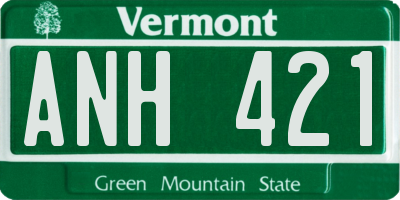 VT license plate ANH421