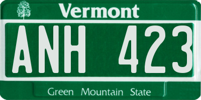 VT license plate ANH423