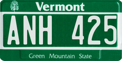 VT license plate ANH425