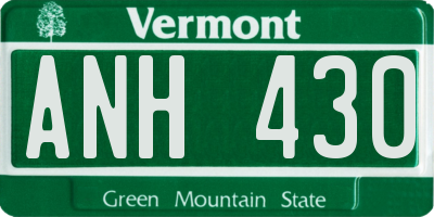 VT license plate ANH430