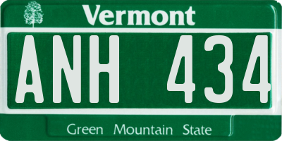 VT license plate ANH434