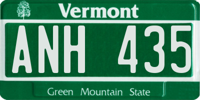 VT license plate ANH435