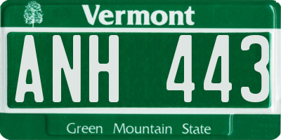 VT license plate ANH443