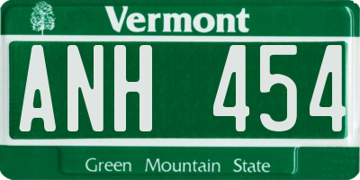 VT license plate ANH454