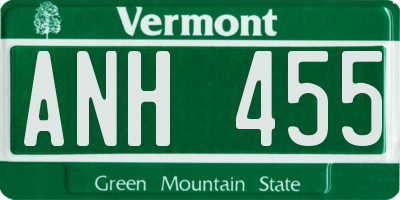 VT license plate ANH455