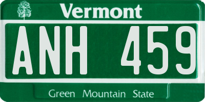 VT license plate ANH459