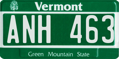 VT license plate ANH463