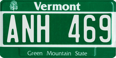 VT license plate ANH469