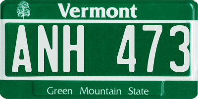 VT license plate ANH473