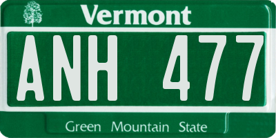 VT license plate ANH477