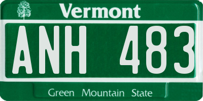 VT license plate ANH483