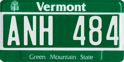 VT license plate ANH484
